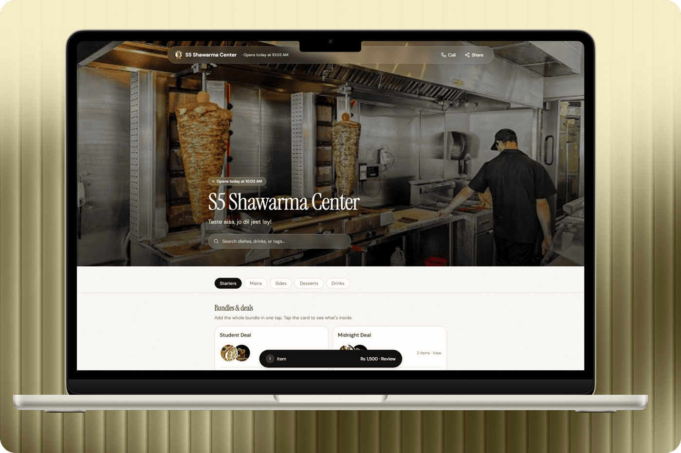 public menu of restaurant made with plato