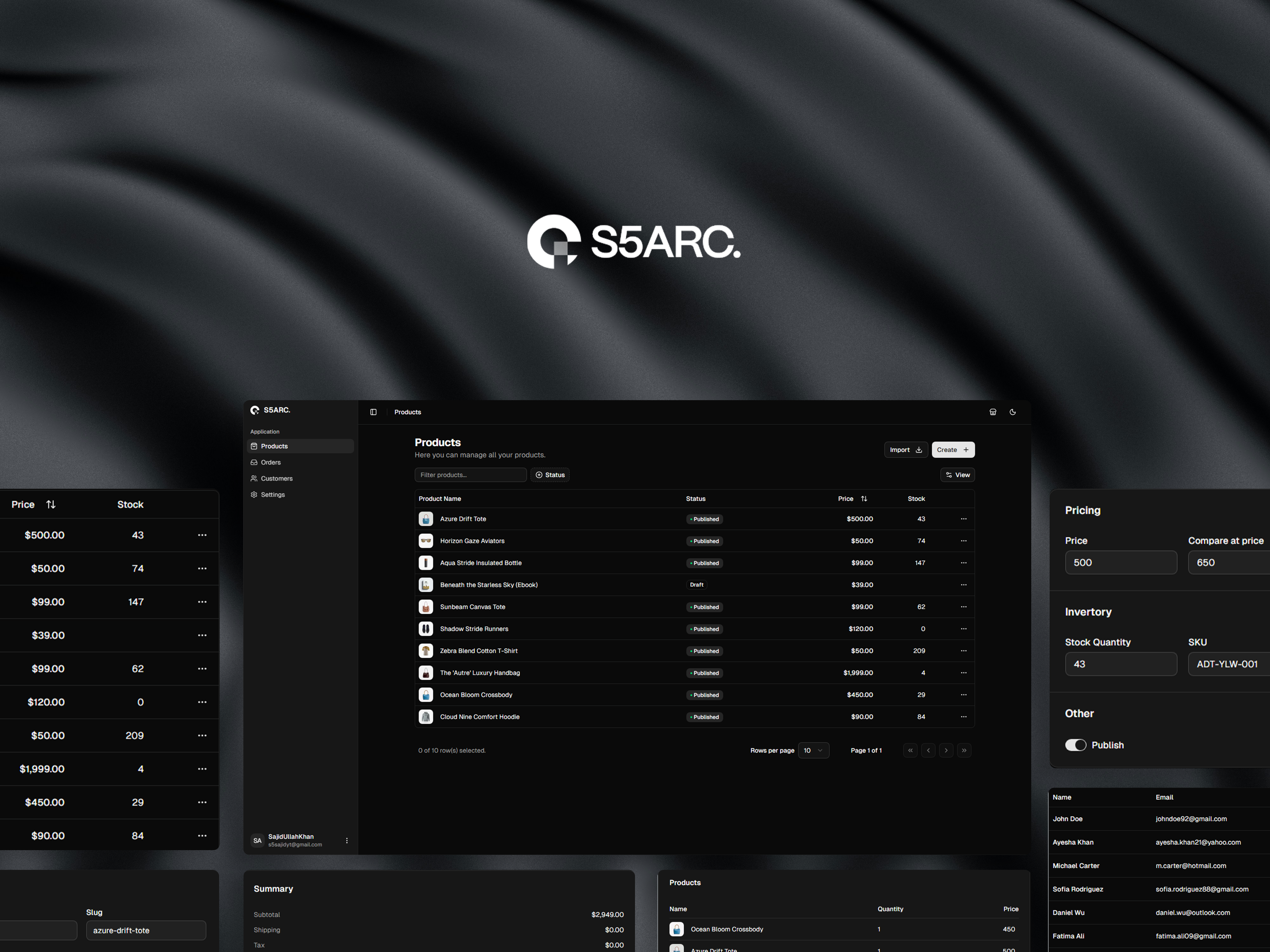 S5ARC Storefront Screenshot